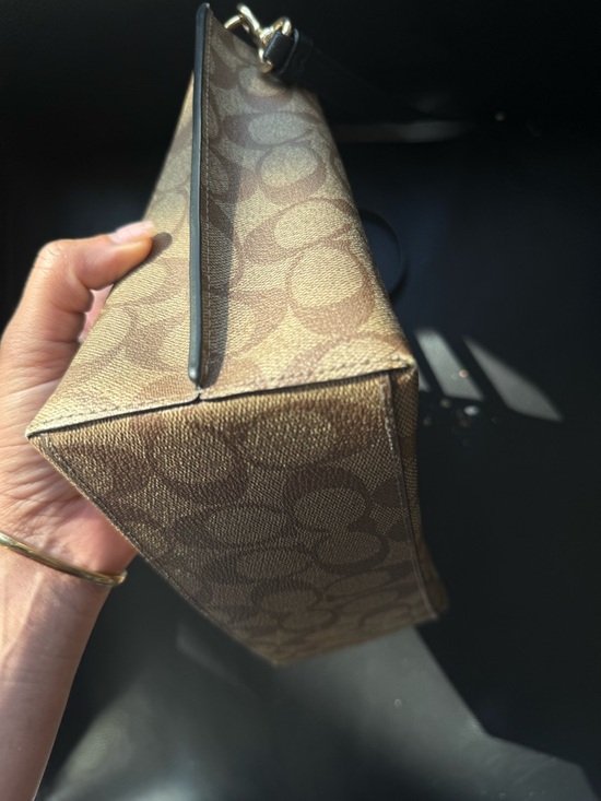 Coach Signature Canvas Tote in Brown with Black Handles. - Picture 11 of 13